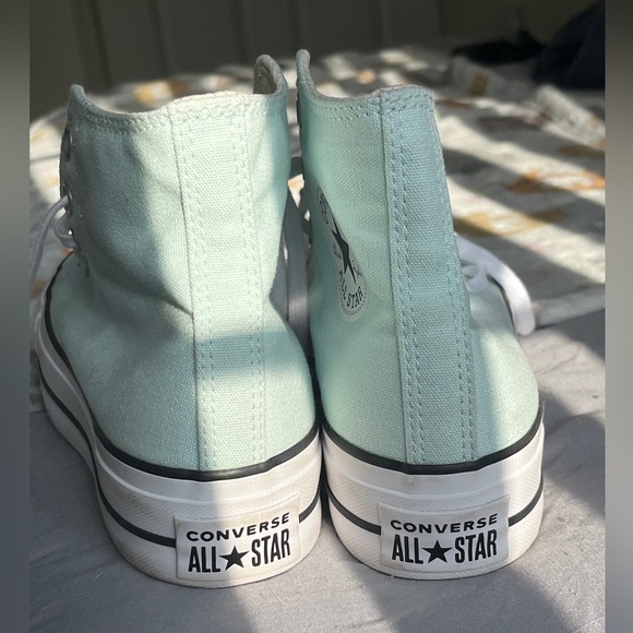 🤍🐠SIZE 7/7.5 Converse Chuck Taylor Lift Platform Light Mint🤍🐠 - Picture 6 of 7